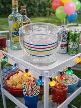 Vintage Acrylic Ice Bucket with Liner